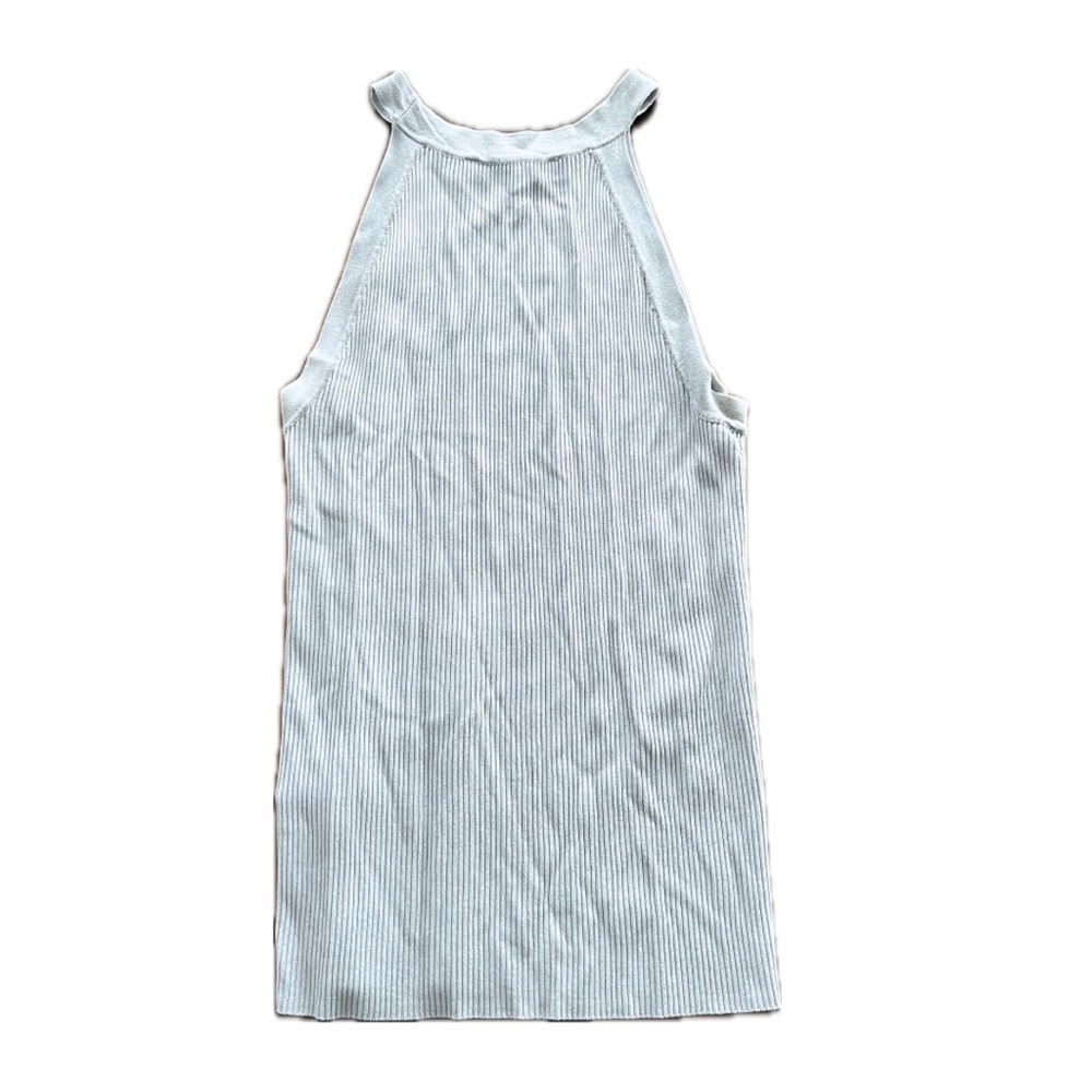 Zara light teal ribbed tank top